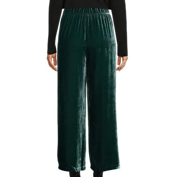 NWT Eileen Fisher Pine Velvet Wide Ankle Pants - Picture 2 of 10